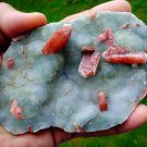 STILBITE RED CHALCEDONY ON MATRIX  B# -6