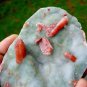 STILBITE RED CHALCEDONY ON MATRIX  B# -6