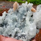 APOPHYLLITE WITH STILBITE ON CHALCEDONY  MINERAL SPECIMEN #B-1