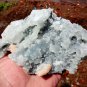 APOPHYLLITE WITH STILBITE ON CHALCEDONY MINERAL SPECIMEN #B-1