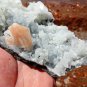 APOPHYLLITE WITH STILBITE ON CHALCEDONY MINERAL SPECIMEN #B-1