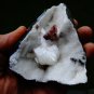 STILBITE WITH CALCITE ON CHALCEDONY MINERAL SPECIMEN # B-5