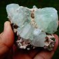 APOPHYLLITE GREEN CRYSTAL ON HEULANDITE !! B-3