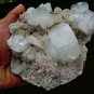 APOPHYLLITE CRYSTAL WITH STILBITE BLADE ON CHALCEDONY !! L-4