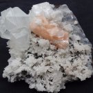 APOPHYLLITE STILBITE RED CHALCEDONY ON MINERALS SPECIMEN B# -2
