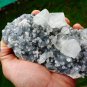 APOPHYLLITE CRYSTAL WITH STILBITE ON CHALCEDONY !! B-3