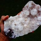 APOPHYLLITE CRYSTALS ON WHITE CHALCEDONY MATRIX R-1