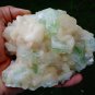 APOPHYLLITE LIGHT GREEN CRYSTAL WITH STILBITE BLADE !! L-5