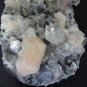 APOPHYLLITE POINTED CRYSTAL BUNCH WITH STILBTE BLADE ON CHALCEDONY MATRIX   B-2