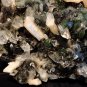 GREAT COMBINATION   STILBITE  APOPHYLLITE ON BLACK CHALCEDONY SPECIMEN S#6-07