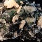 GREAT COMBINATION   STILBITE  APOPHYLLITE ON BLACK CHALCEDONY SPECIMEN S#6-07