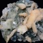 POINTED APOPHYLLITE CRYSTAL WITH STILBITE ON CHALCEDONY SPECIMEN S#6-8