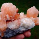 STILBITE RED ON CHALCEDONY MINERAL SPECIMEN #L-2
