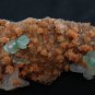 APOPHYLLITE GREEN GEMMY CRYSTAL WITH STILBITE ON HEULANDITE STALACTITE D-1