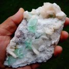 APOPHYLLITE GREEN STILBITE ON MATRIX  B# -6