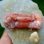STILBITE RED BLADE ON CHALCEDONY  B# -6