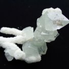 APOPHYLLITE  POINTED CRYSTAL BUNCH ON WHITE STALACTITE  MATRIX  # R-5