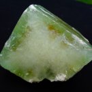 APOPHYLLITE GREEN CRYSTAL WITH STILBITE BLADE  MATRIX  # R-5