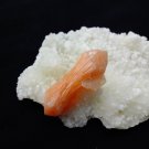 STILBITE ORANGE ON CHALCEONY MINERAL SPECIMEN # G-4