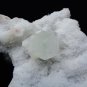 APOPHYLLITE POINTED ON WHITE MATRIX # R-5