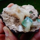 APOPHYLLITE  GREEN  STILBITE ON MATRIX  B# -6