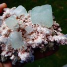 APOPHYLLITE CRYSTALS ON HEULANDITE MATRIX R-1