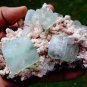 APOPHYLLITE CRYSTALS ON HEULANDITE MATRIX R-1