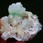 APOPHYLLITE LIGHT GREEN CRYSTAL WITH STILBITE BLADE ON MATRIX  !!!L-6