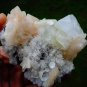 APOPHYLLITE LIGHT GREEN CRYSTAL WITH STILBITE BLADE  B# -6