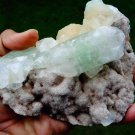 APOPHYLLITE STILBITE WITH CHALCEDONY  MINERAL SPECIMEN !!! A-2