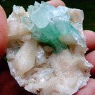 APOPHYLLITE GREEN STILBITE  ON MINERALS SPECIMEN R-2