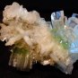 APOPHYLLITE CRYSTAL BUNCH WITH STILBITE ON CHALCEDONY STALACTITE !!!S-4