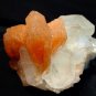 SLIM APOPHYLLITE CRYSTAL WITH ORANGE STILBITE BLADE  !!!S-4