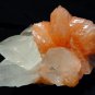 SLIM APOPHYLLITE CRYSTAL WITH ORANGE STILBITE BLADE  !!!S-4