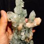 GLITTERING APOPHYLLITE WITH STILBITE ON CHALCEDONY STALACTITE SPECIMEN S-4#116