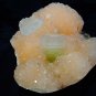APOPHYLLITE HUGE CRYSTAL ON STILBITE SHINY MATRIX  !! E-2-01