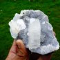 APOPHYLLITE ON CHALCEDONY MINERAL SPECIMEN # L-1