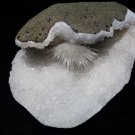 SCOLECITE ON AMETHYST MATRIX E2#22
