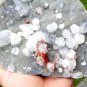 APOPHYLLITE STILBITE CHALCEDONY ON MINERALS SPECIMEN !!! G-3