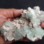 APOPHYLLITE GREEN CRYSTAL BUNCH ON HEULANDITE !! B-2