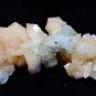 APOPHYLLITE CRYSTAL WITH STILBITE ON WHITE CHALCEDONY  !! E-1-#18