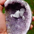 APOPHYLLITE CRYSTALS ON AMETHYST MATRIX L-2