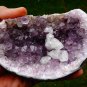 APOPHYLLITE CRYSTALS ON AMETHYST MATRIX L-2