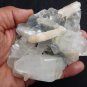 APOPHYLLITE POINTED CRYSTAL WITH STILBITE BLADE ON CHALCEODNY  MATRIX  !! B-2
