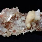 STYLISH POINTED APOPHYLLITE CRYSTAL ON STILBITE SPECIMEN !! E-6-01