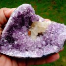 CALCITE ON AMETHYST  !! B-3
