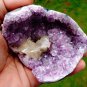 CALCITE ON AMETHYST  !! B-3