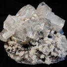 GLASSY APOPHYLLITE CRYSTAL BUNCH ON CHALCEDONY  !! E1#49