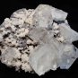 GLASSY APOPHYLLITE CRYSTAL BUNCH ON CHALCEDONY !! E1#49