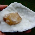 CALCITE ON CHALCEDONY MINERAL SPECIMEN # B-5